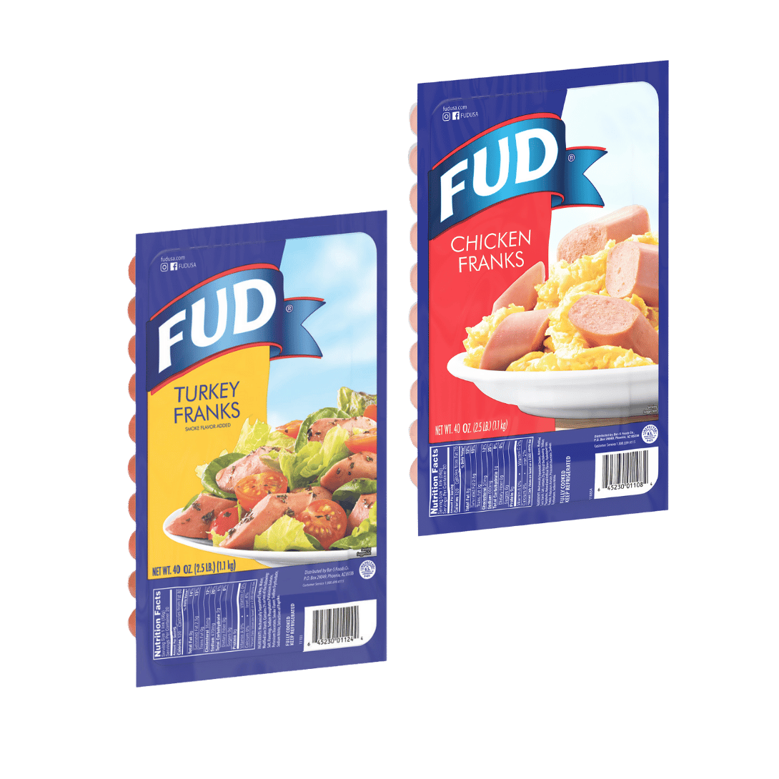 Salchichas FUD, 2.5 lb $4.77 c/u