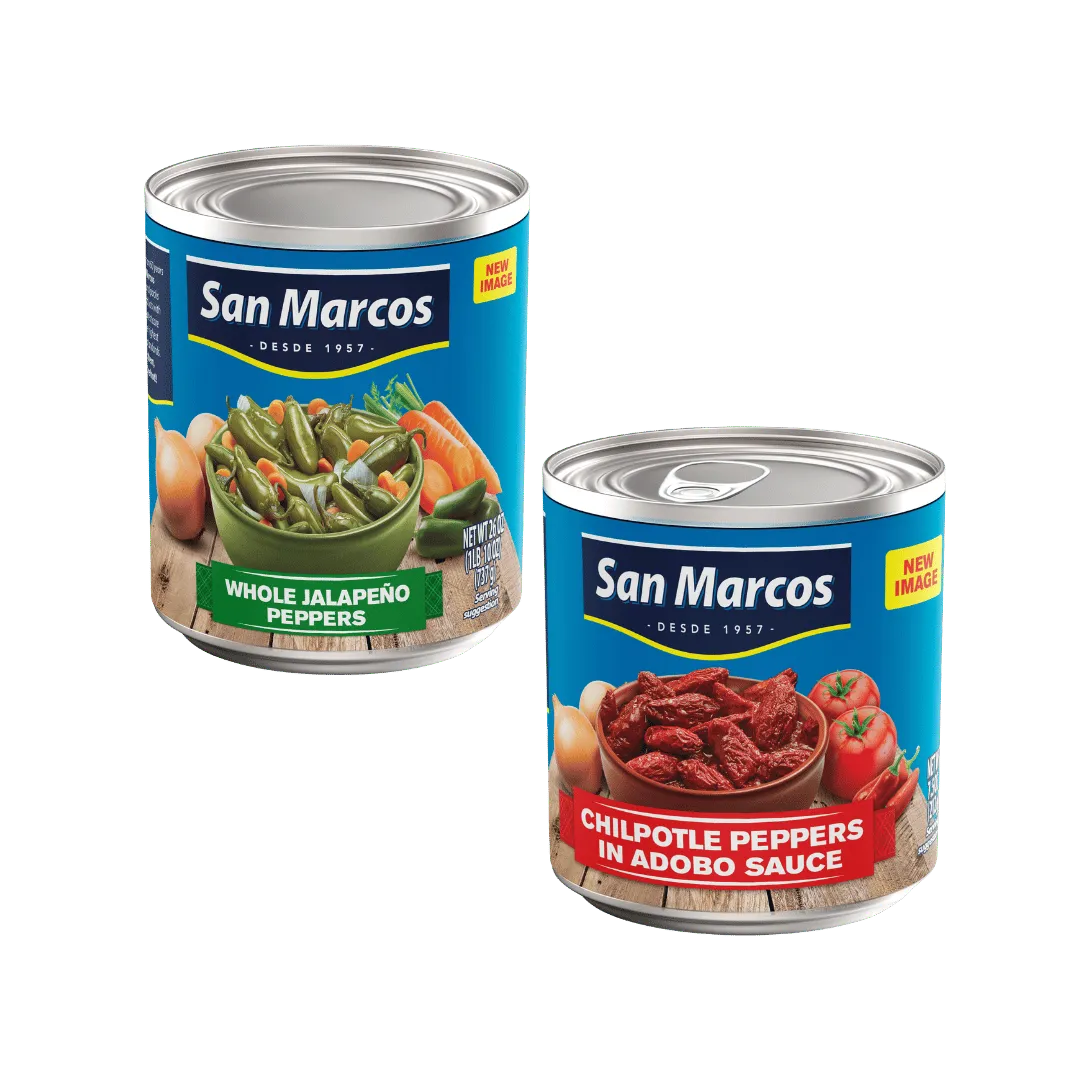 Chiles Jalapeños Enteros 26 oz o Chiles Chipotle 7.5 oz San Marcos 99¢ c/u