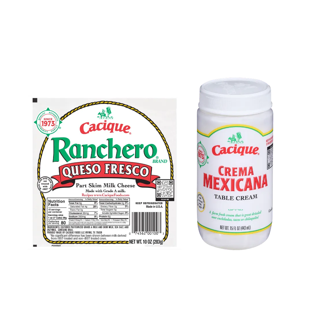 Queso Fresco, 10 Oz. o Crema Ranchero Cacique, 15 Oz. $2.47 c/u