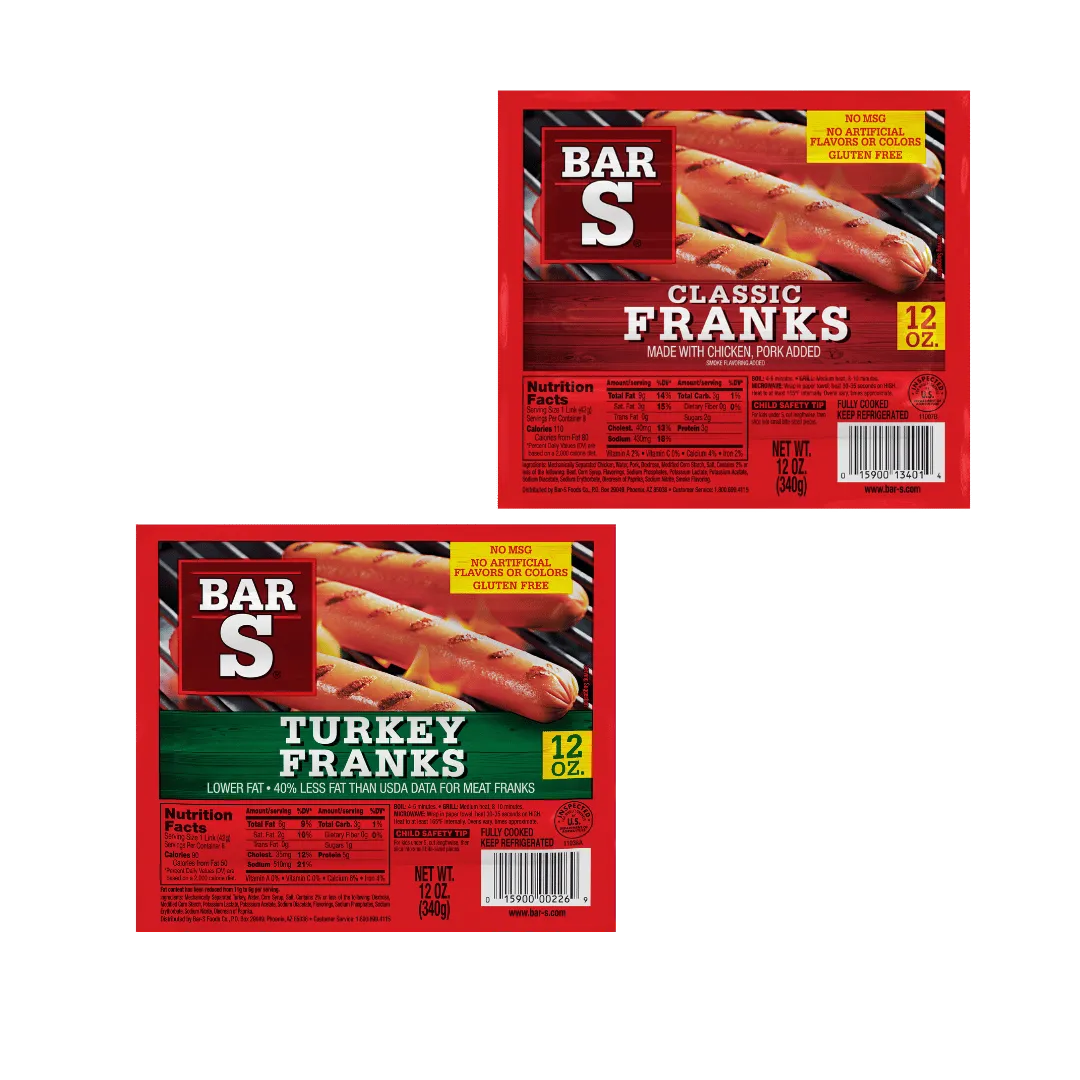 Salchichas Bar-S 12 oz 97¢ c/u