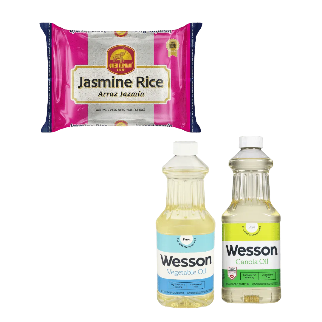 Queen Elephant Long Grain Rice, 4 Lbs. or Wesson Cooking Oil, 40 Oz. $3.99 ea