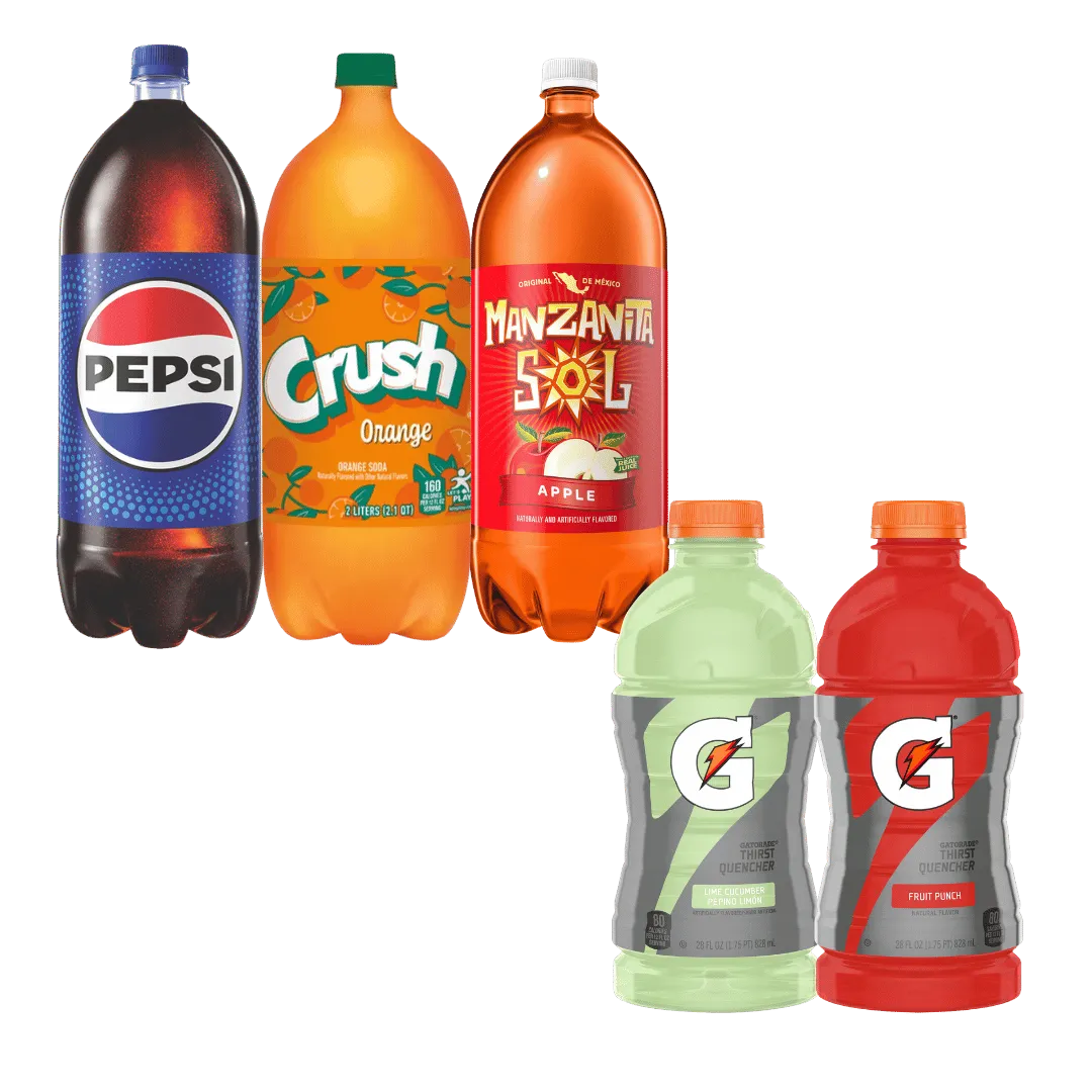 Bebida Deportiva Gatorade, 28 oz., o Refrescos Pepsi o Crush, 2 Litros $1.67 c/u