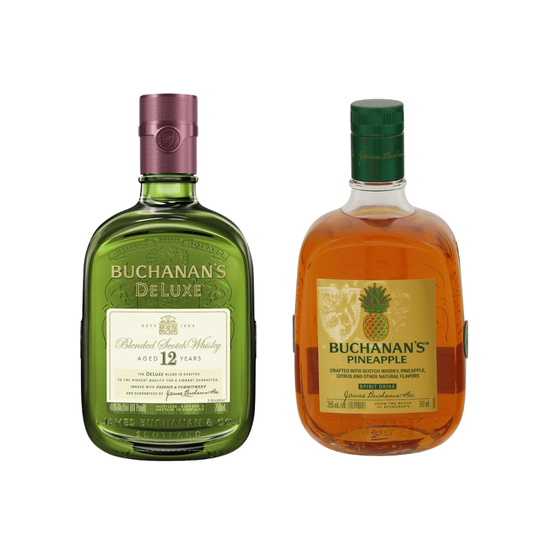 Buchanan's 12 Years or Pineapple Whisky, 750 ml. $19.99 ea