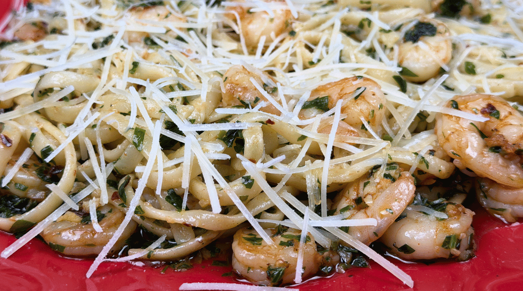 PASTA CON CAMARONES