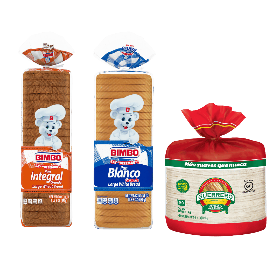 Bimbo White or Wheat Bread, 21.52-24 Oz. or Guerrero Corn Tortillas, 80 Ct. $2.99 ea
