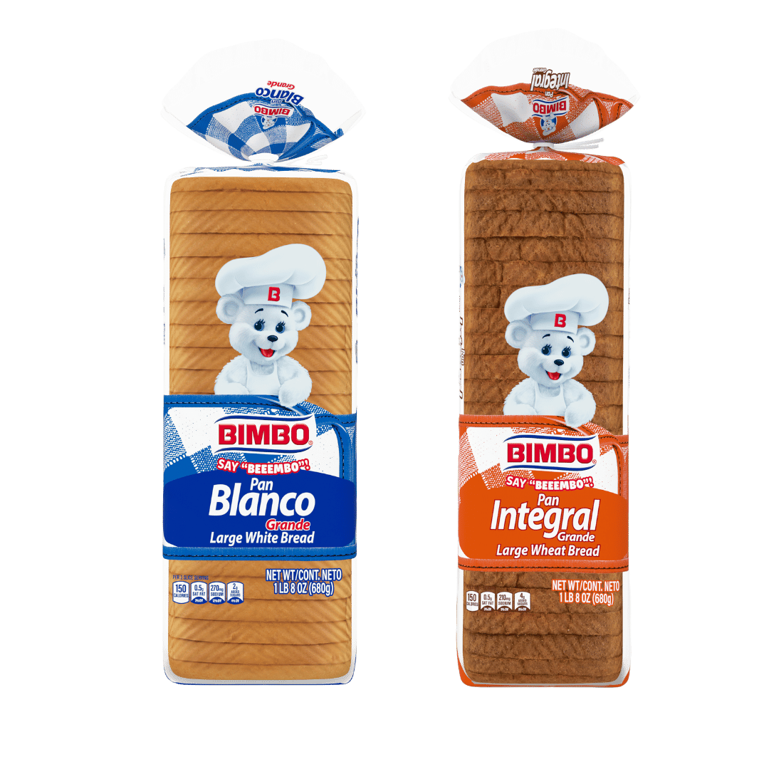 Pan Blanco o Doble Fibra Bimbo, 21.52-24 Oz. $2.99 c/u