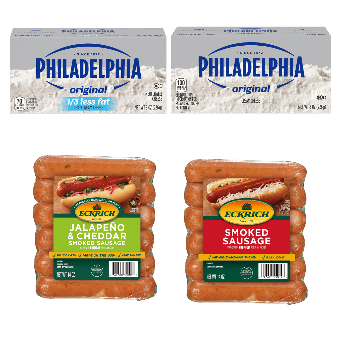Queso Crema Philadelphia, 8 Oz. o Salchichas Eckrich, 14 Oz. $2.50 c/u
