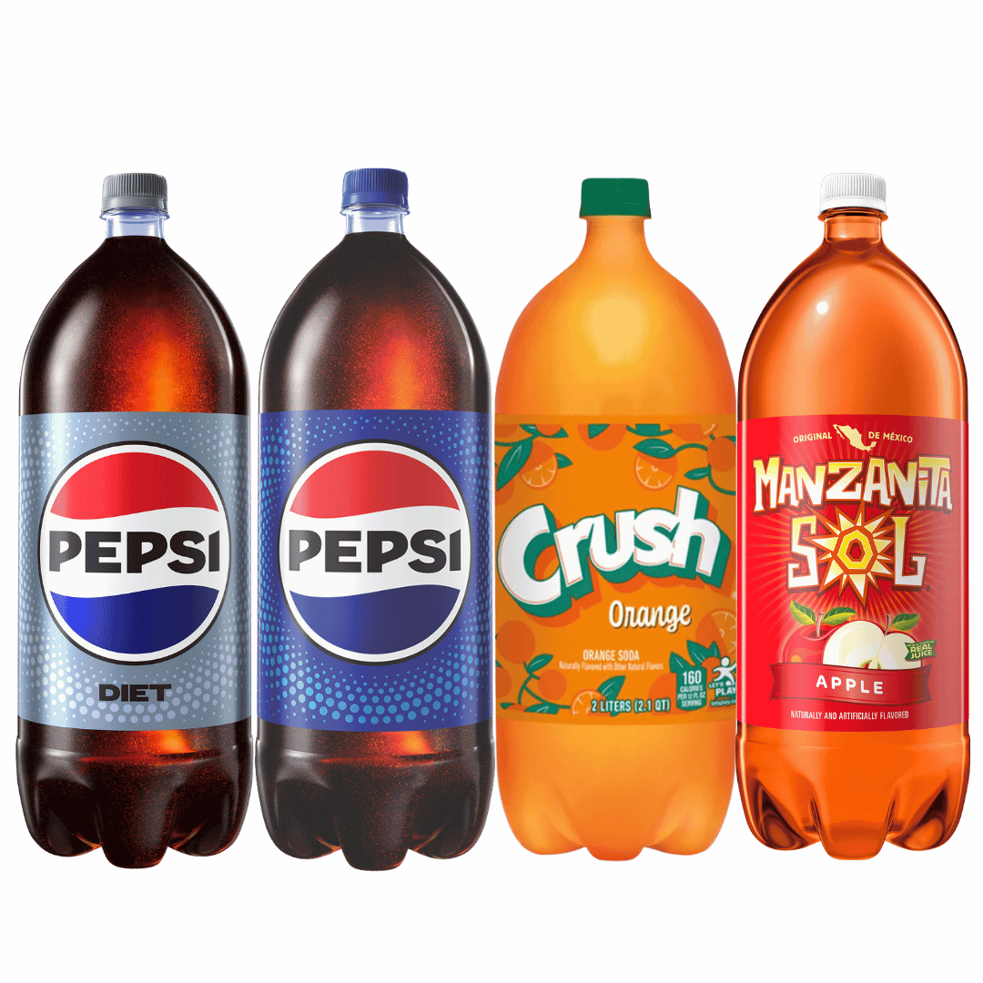 Refrescos Pepsi o Crush, 2 Litros 4 / $5 +CRV