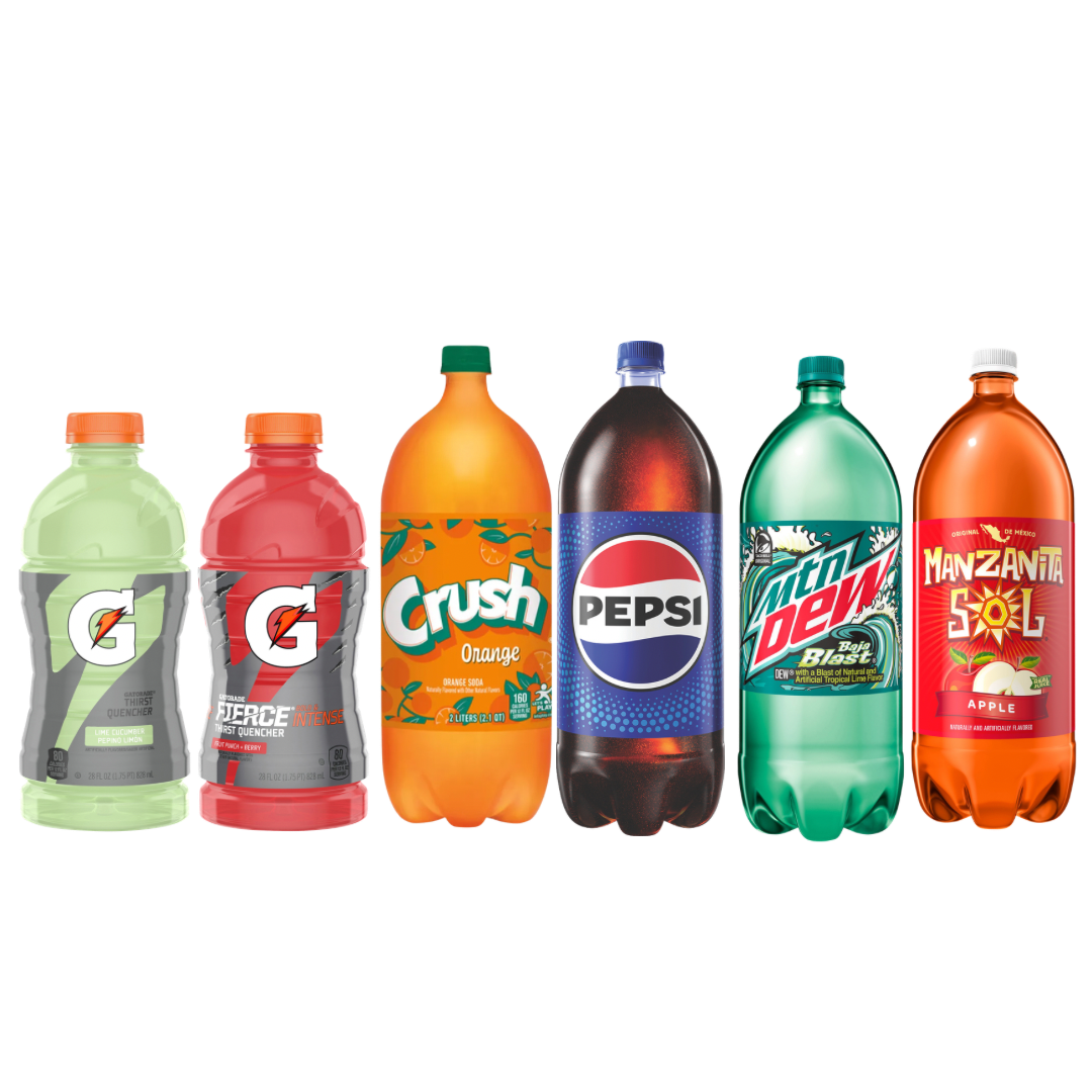Bebida Deportiva Gatorade, 28 Oz. o Refrescos Pepsi o Crush, 2 Liters 4/$5 +CRV