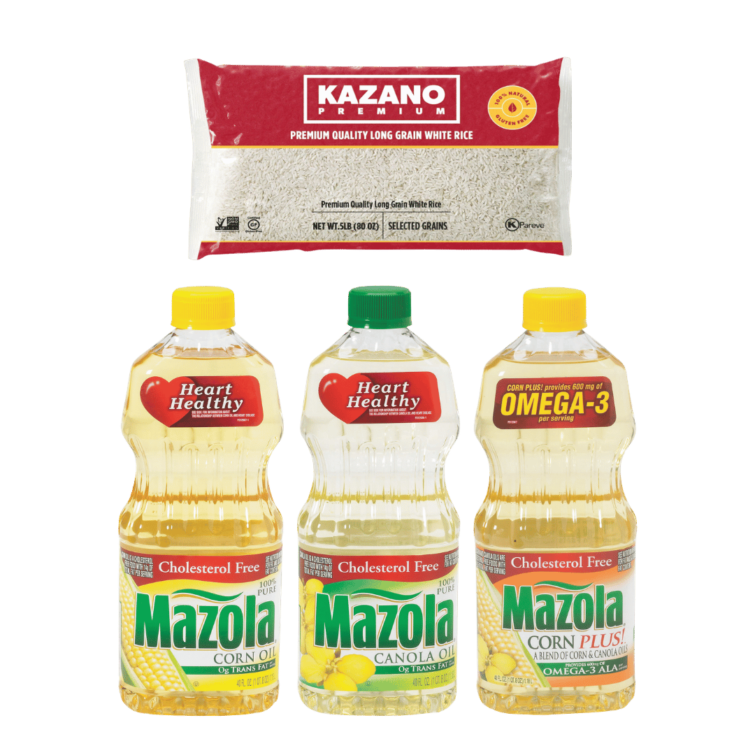 Aceite Mazola, 40 Oz. o Arroz Grano Largo Kazano, 5 Lbs. $3.99 c/u