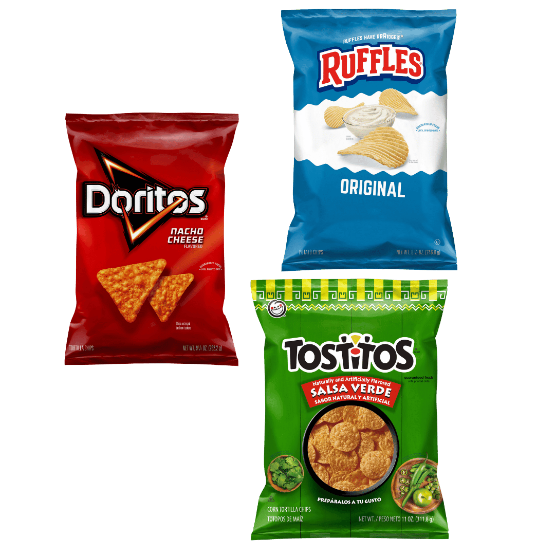 Doritos, Ruffles or Tostitos, 8-12 Oz. $2.49 ea