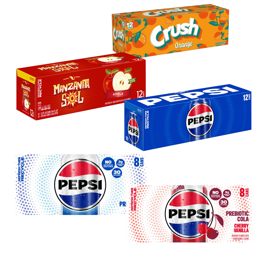 Pepsi 12 Pk., 12 Oz. Cans or Pepsi Prebiotic 8 Pk., 12 Oz. Cans $4.99 +CRV