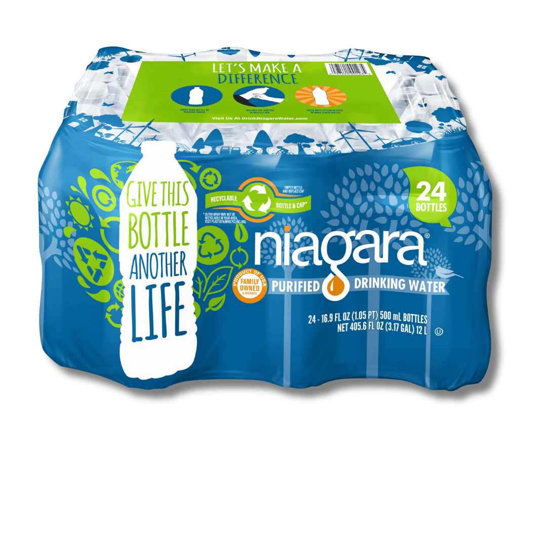 Agua Embotellada Niagara 24 Pk., .5 Liter 5/$10 +CRV