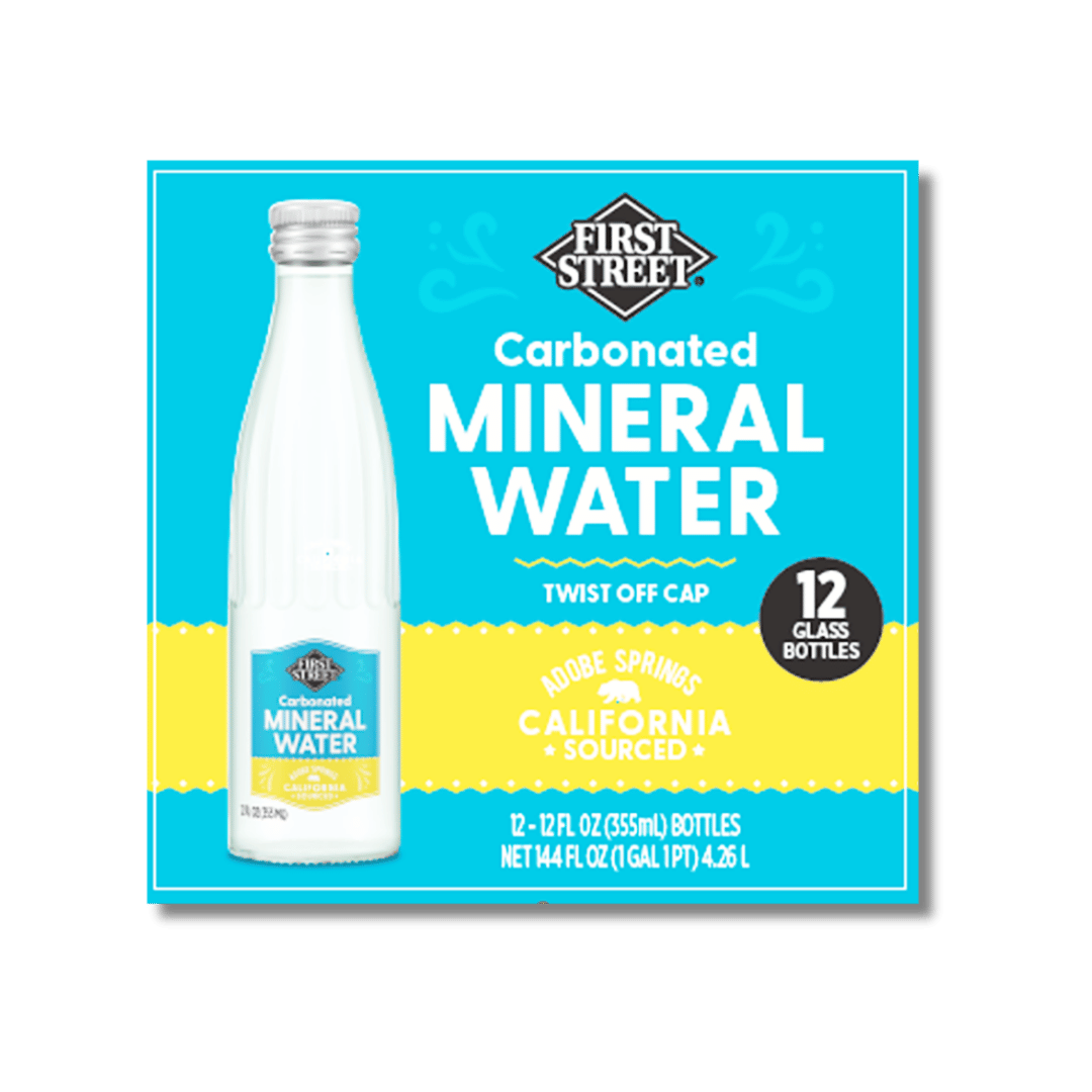 Agua Mineral First Street 12 Pk., 12 Oz. Embotelladas $8.99 c/u +CRV