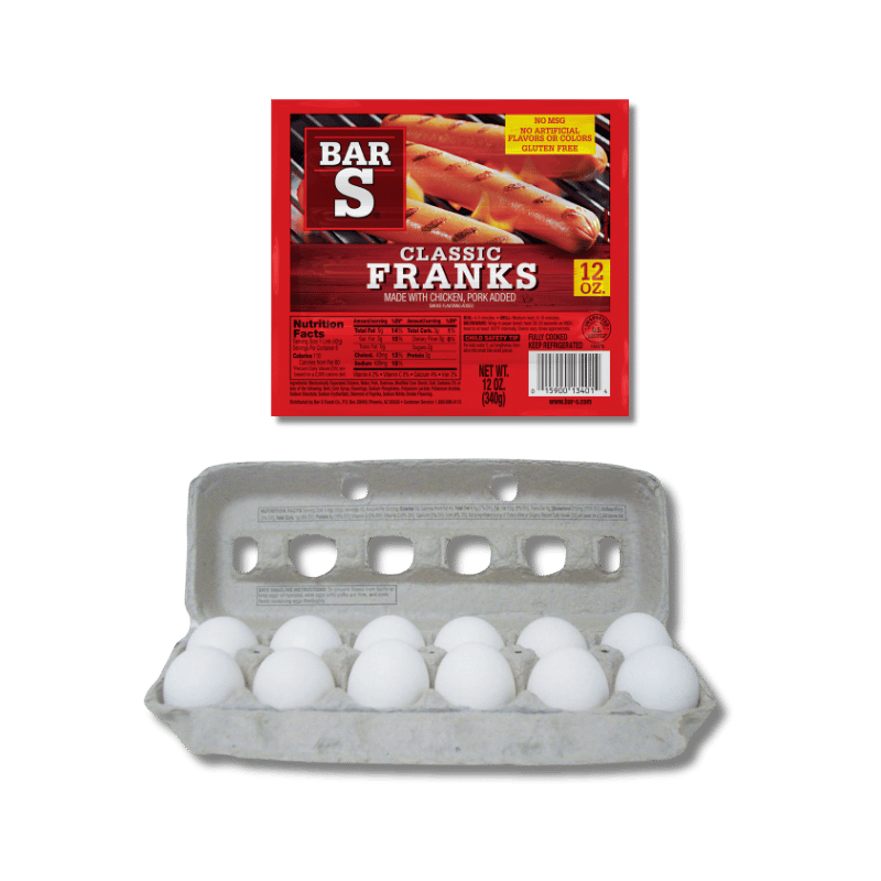  Medium White Eggs, 12 Ct. or Bar-S Franks, 12 Oz. 97¢ ea